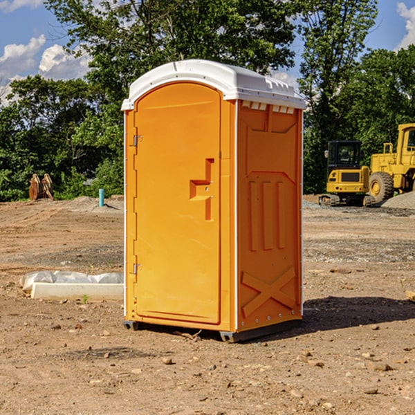 how often are the porta potties cleaned and serviced during a rental period in Coldstream